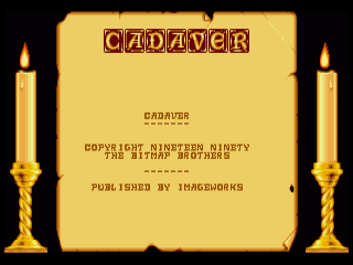 Cadaver title screen for Amiga